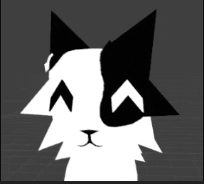 a black and white drawing of a cat 's face on a grey background
