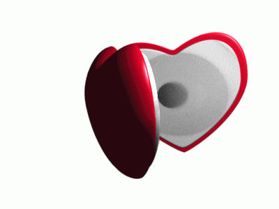 a heart shaped object has a hole in the middle of it