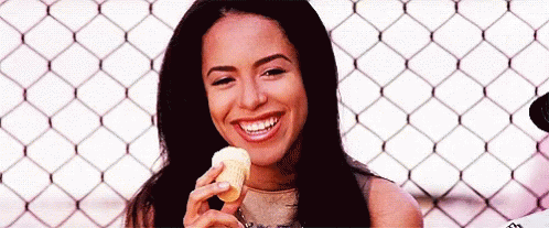 Aaliyah Laughing GIF - Aaliyah Laughing Icecream GIFs