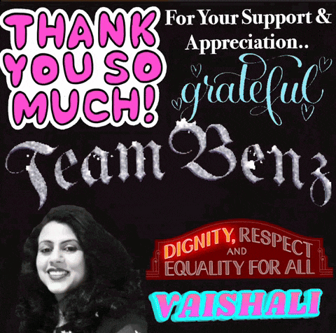 a sign that says thank you so much team benz