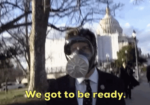 Gas Mask We Got To Be Ready GIF - Gas Mask We Got To Be Ready Be Ready GIFs