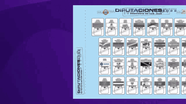 a purple background with diputaciones 2022 written on it