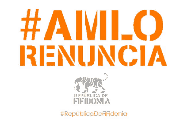 a black background with white letters that says #amilo renuncia