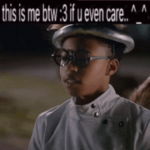 a young boy wearing glasses and a hat with the caption " this is me btw 3 if u even care "