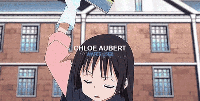a girl in a pink sweater is holding a book over her head .