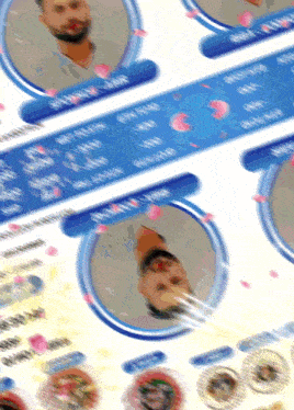 a blurred image of a man with a beard and a name that starts with the letter a