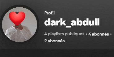 a profile picture of dark abdul with a red heart in front of his face