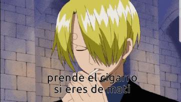 a cartoon character smoking a cigarette with the words prende el cigarro si eres de mati
