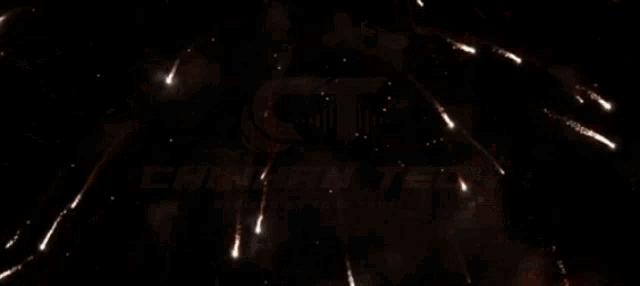 a poster that says happy new year with fireworks behind it