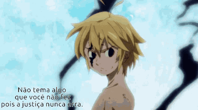 a picture of a boy with a quote in portuguese