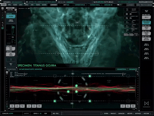 a computer screen shows a picture of a titanus gojira specimen