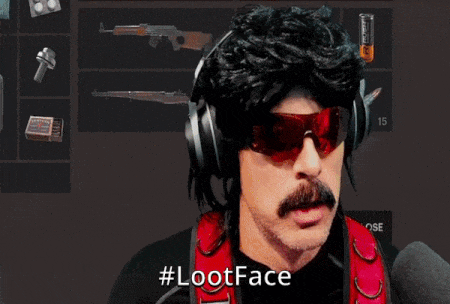 a man wearing sunglasses and headphones with the hashtag #lootface