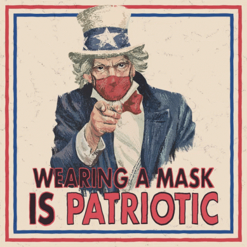 Uncle Sam Patriotic GIF - Uncle Sam Patriotic Wear A Mask GIFs
