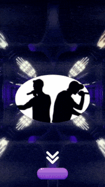 an advertisement for noche de batalla with two men singing