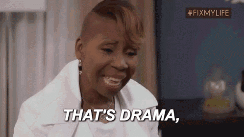 a woman in a white coat is crying and saying `` that 's drama '' .