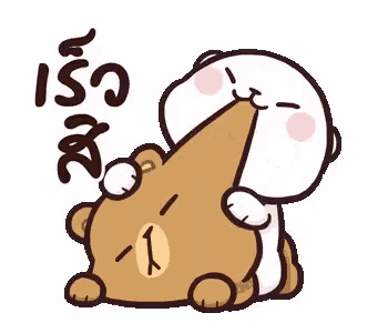 a cartoon of a cat holding a teddy bear in its mouth .