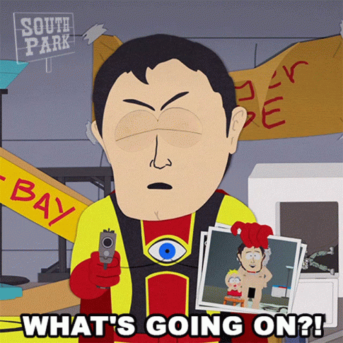 Whats Going On Captain Hindsight GIF - Whats Going On Captain Hindsight South Park GIFs