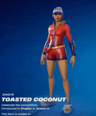 a video game character named toasted coconut has a basketball on her head