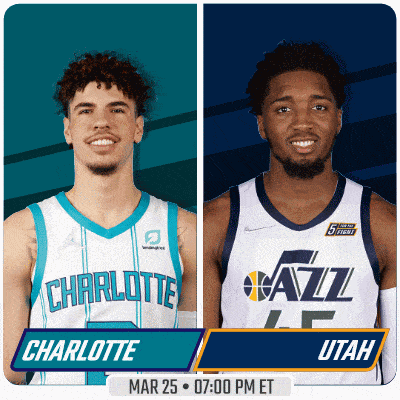 a charlotte and utah basketball game is scheduled for mar 25 at 07:00 pm et