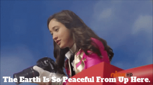 Power Rangers Emma Goodall GIF - Power Rangers Emma Goodall The Earth Is So Peaceful From Up Here GIFs