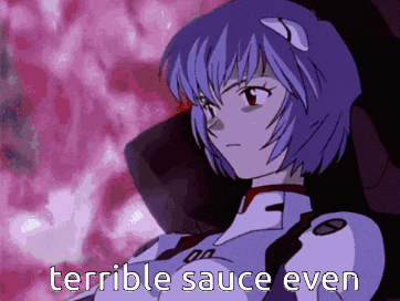 a cartoon of a girl with the words terrible sauce even written below her