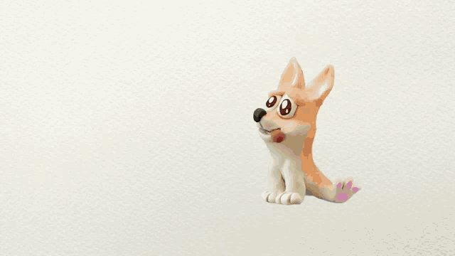 a cartoon character with hearts in his eyes and a dog