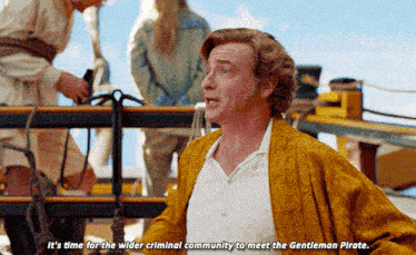 a man in a yellow robe says it 's time for the wider criminal community to meet the gentleman pirate ..