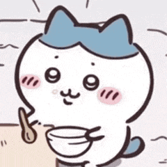 a cartoon cat is holding a cup of coffee in its paws .