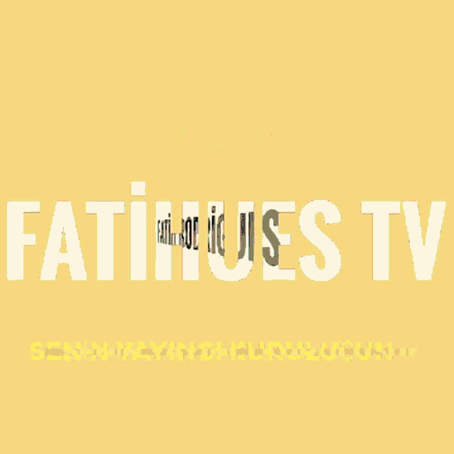a yellow background with the words bu isin krali benim fatihues tv