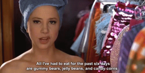 Romy And Michelle Gummy Bears GIF - Romy And Michelle Gummy Bears Eat GIFs