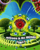 a poster that says welcome to the jukebox family on the bottom