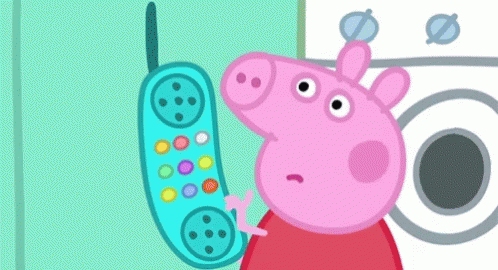 Peppa Pig Calling GIF - Peppa Pig Calling Hello GIFs