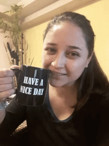 Middle Finger Coffee Cup GIF - Middle Finger Coffee Cup Have A Nice Day GIFs