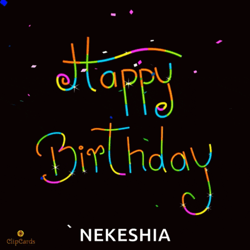 a happy birthday greeting card for nekesha