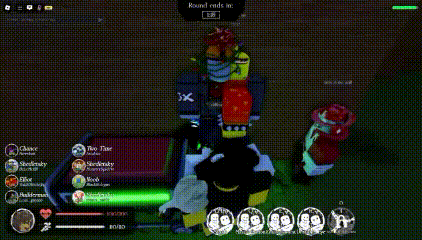 a screenshot of a video game with a green light coming out of the screen .
