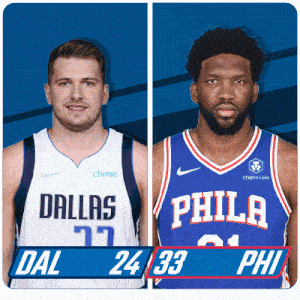 Dallas Mavericks (24) Vs. Philadelphia 76ers (33) First-second Period Break GIF - Nba Basketball Nba 2021 GIFs