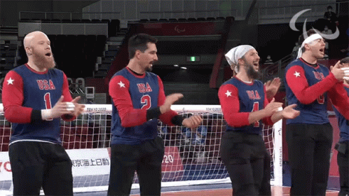 Clapping Usa Paralympic Goalball Team GIF