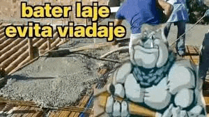 a cartoon of a bulldog holding a shovel and a hammer .