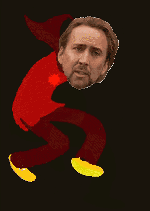 a pixel art of a man with a banana on his foot