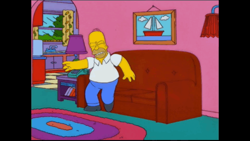 Simpson Homer Simpson GIF - Simpson Homer Simpson Canapé GIFs
