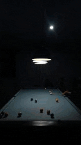 a poster for dom billiard alliance with a man and a ball