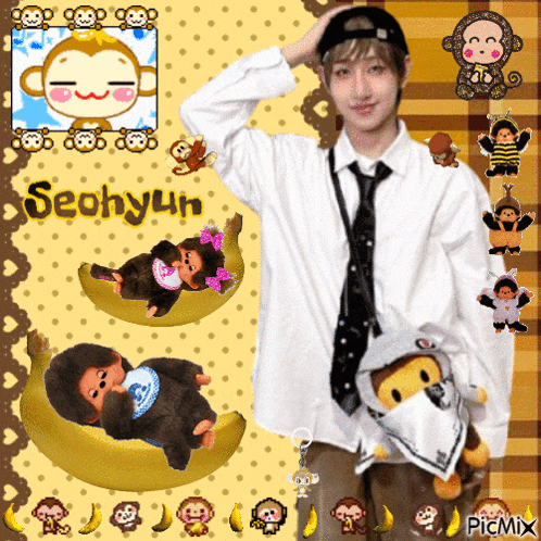 a picture of a man with seohyun written on the bottom