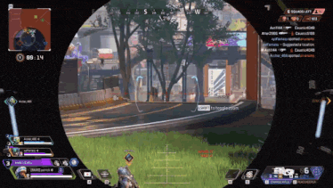 a screenshot of a video game shows a sniper looking through a scope