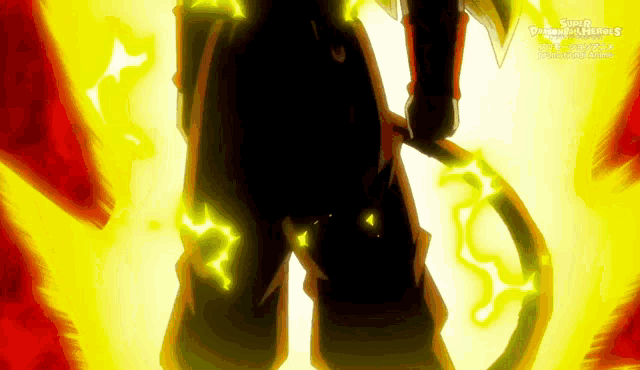 a silhouette of a person with a dragon ball logo on the bottom right