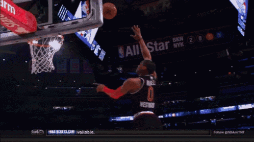 All Star Game Russell Westbrook GIF - All Star Game Russell Westbrook Dunk GIFs