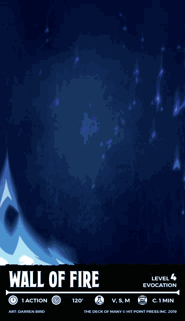 a poster that says wall of fire on the top