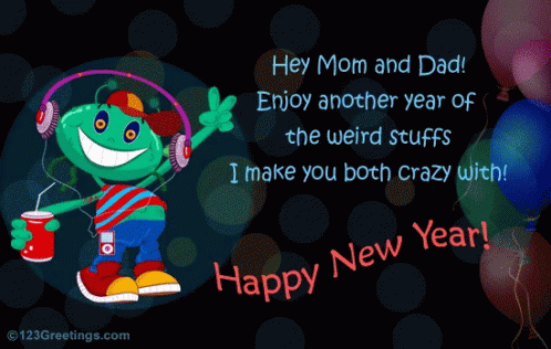 Happy New Year Mom And Dad GIF - Happy New Year Mom And Dad Friend GIFs