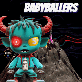 a monster with horns and a bottle with the number 5 on his eyes