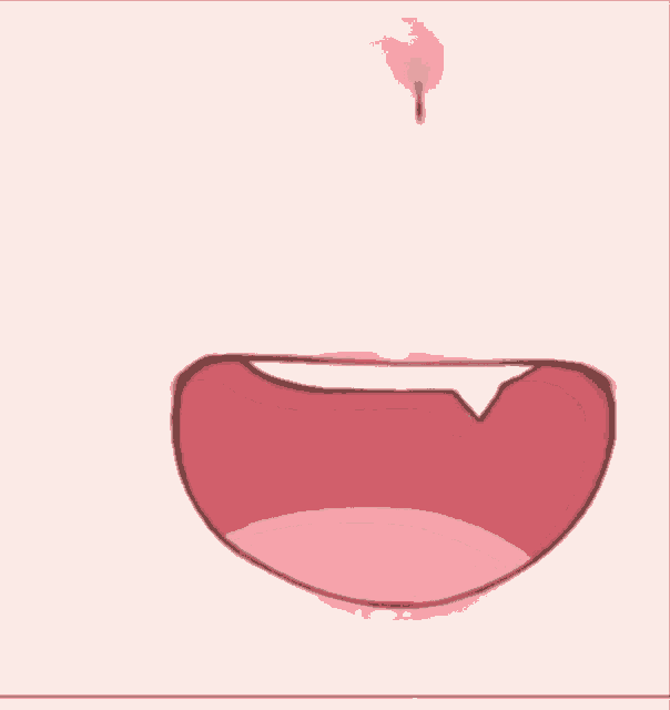 a cartoon drawing of a woman 's mouth with a tooth missing