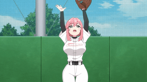 a girl with pink hair is wearing a baseball uniform that says championship